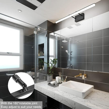 Aipsun 31.5 inch Modern Black Vanity Light Adjustable Bathroom Light Fixtures Ov