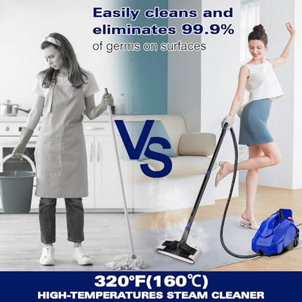 KROQO Steam Cleaner, Steam Mop with 23 Accessories, Powerful Multipurpose Portab