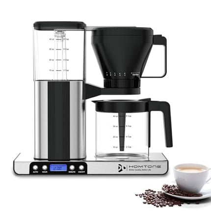 Homtone 8 Cup Coffee Maker-Programmable Brewer Meet SCA Standards:4-6 Mins Adjus