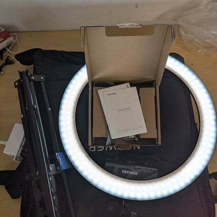 NEEWER Professional 18 Inch Ring Light with Tripod Stand Phone Holder Compatible