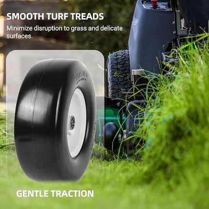 AR-PRO (2 Pack) 13 x 5.00-6 Flat Free Tire and Wheel, Replacement Solid Lawn Mow