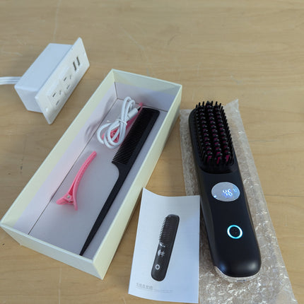 TYMO Cordless Hair Straightener Brush - Porta PRO Portable Straightening Brush f