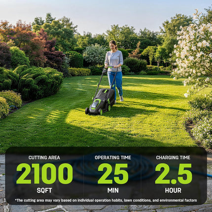 STEELITE 13 in 20V Cordless Electric Lawn Mower, Brushless with 5-Position Cutting Height & 4.0Ah Battery