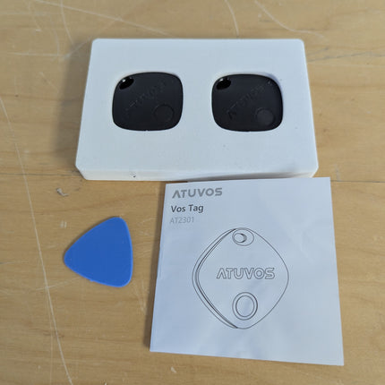 ATUVOS Air Tracker Tag 2 Pack, Luggage Tracker Key Finder Work with Apple Find M