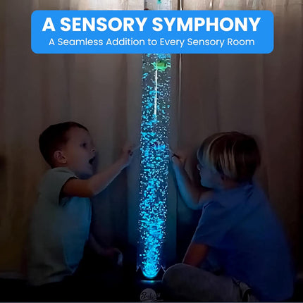 Brewish 4FT Sensory LED Water Bubble Fish Tube Floor Lamp with 16 Color Changing