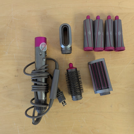 Dyson Airwrap Styler Complete Multi-Styler and Curling Tool, Iron/Fuchsia, 7 Attachments (No Firm Brush)