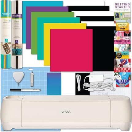 Cricut Explore Cutting Machine with Vinyl and Iron-On Sheets Bundle