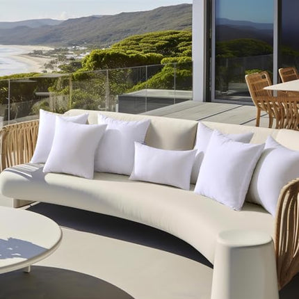 MIULEE Pack of 2 Pillow Insert 20x20 Inches Outdoor Waterproof Throw Pillow Inse