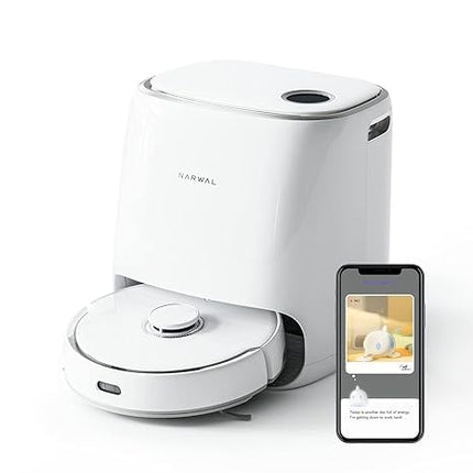 NARWAL Freo Robot Vacuum and Mop Comb, Washing & Drying, Dirt Sense Ultra Clean,