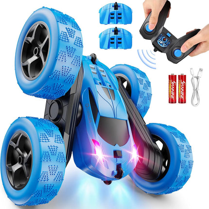 QUNREDA Remote Control Car for Kids Ages 6+, RC Cars Stunt Car Toy 4WD Double Si