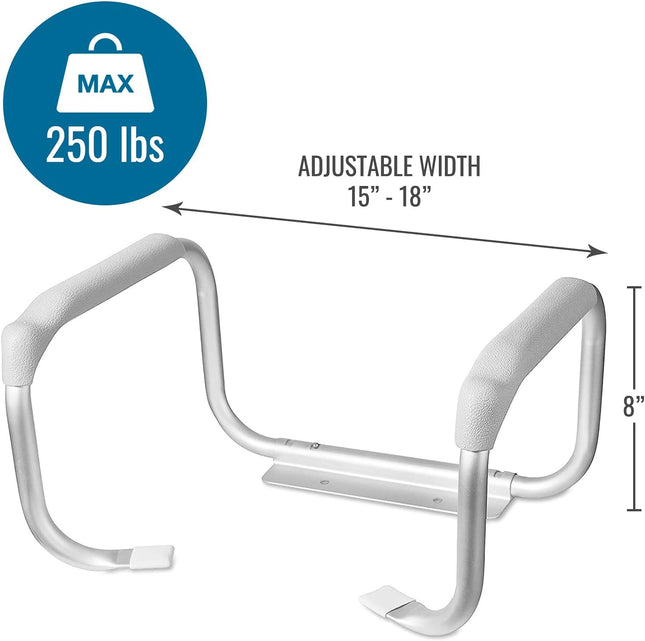 DMI Toilet Safety Rails Arms Support, White