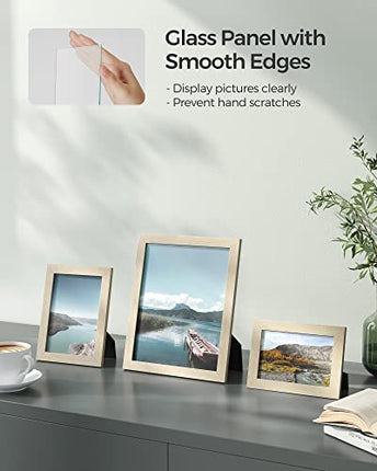 SONGMICS Picture Frames, Collage Picture Frames Set of 10, Two 8x10, Four 5x7, F