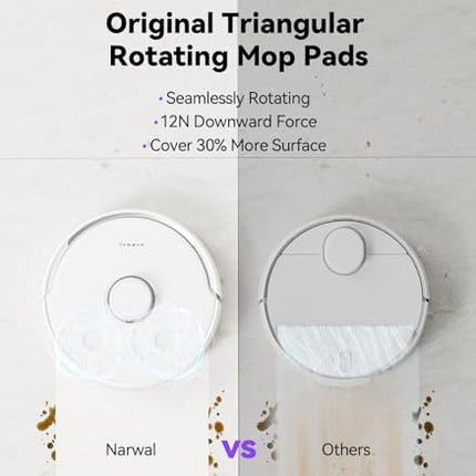 NARWAL Freo Robot Vacuum and Mop Comb, Washing & Drying, Dirt Sense Ultra Clean,