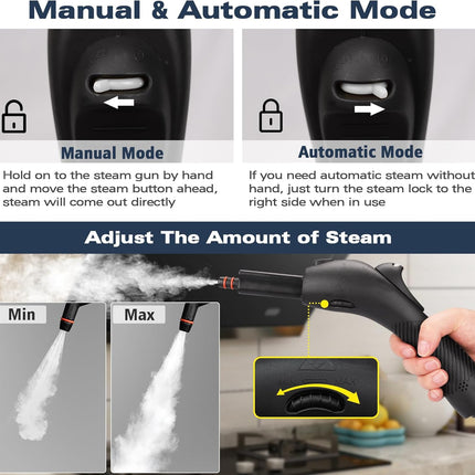 Steam Cleaner, Multipurpose PowerfulSteamer with 21 Accessories, PortableHandhel
