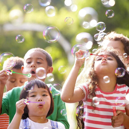 AFZMON 24 Unicorn Party Favors Bubble Wands for Kids, Rainbow Horse Mini Bubbles