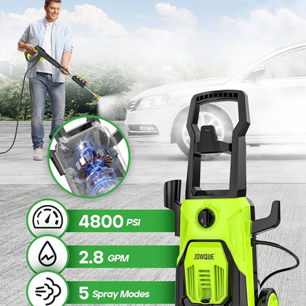 Jowque Electric Pressure Washer 4800 PSI 2.8 GPM, Power Washers Electric Powered