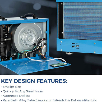 ALORAIR Commercial Dehumidifier 113 Pint, with Drain Hose for Crawl Spaces, Base