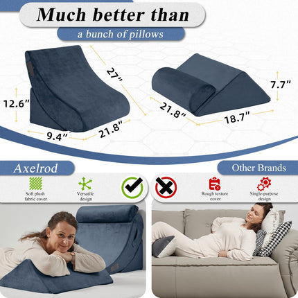 Axelrod Orthopedic Bed Wedge Pillow Set, Post Surgery Foam for Back, Neck and Le