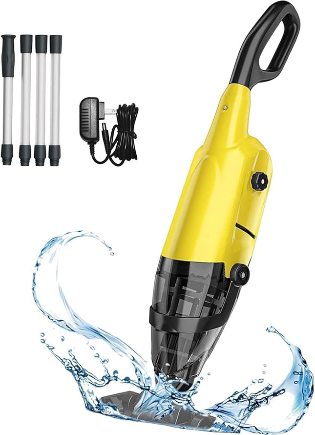 Cordless Handheld Pool Vacuum with 69" Telescopic Pole, Rechargeable Pool Cleane