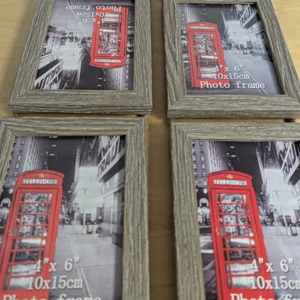 Amazing Roo 4x6 Hanging Triple Picture Frames Set of 2, Vertical Collage Rustic