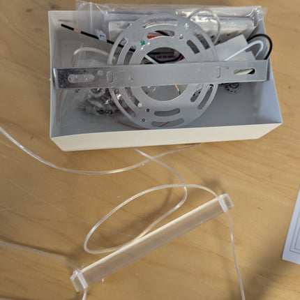 Jaycomey Modern Pendant Light, Dimmable LED Chandelier with Remote Control,Wave