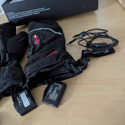 Heated Gloves for Men Women, SAVIOR HEAT Electric Battery Powered Ski Gloves, Re
