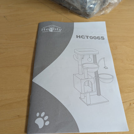 Heybly Cat Tree, 39.4 Inches Tower Condo with Scratching Post, Cat Tower for Ind