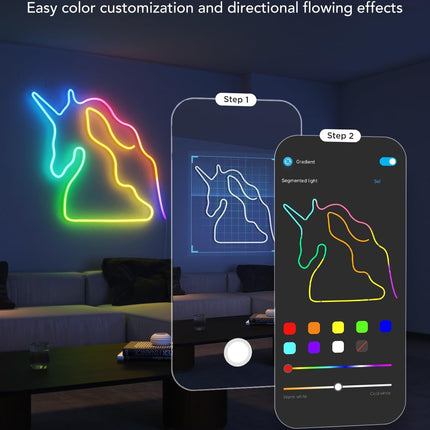 Govee Neon Lights, RGBIC Neon Rope Light 2 Works with Matter, Alexa, Google Assi