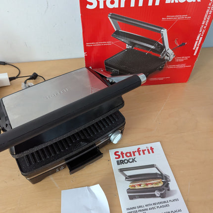 (Cracked plastic) Starfrit The Rock Panini with Reversible Plates