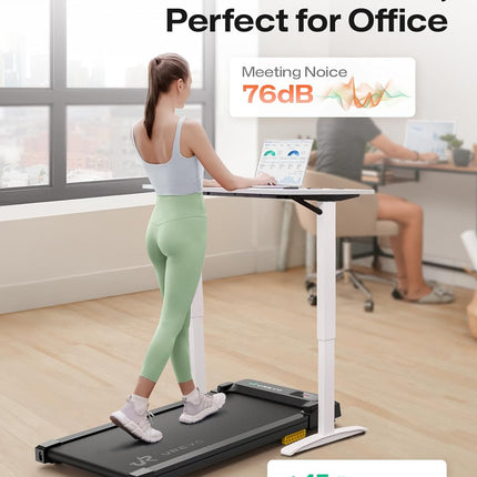 UREVO Walking Pad, Treadmills for Home, Under Desk Treadmill with APP and Remote