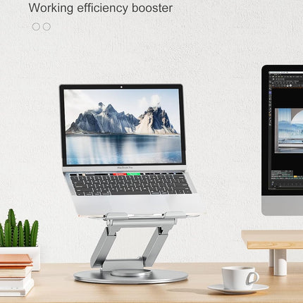 tounee Laptop Stand for Desk Adjustable Height, Telescopic Computer Stand with P