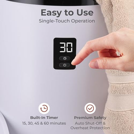 SereneLife Towel Warmer, Bucket Towel Warmer, Towel Heater for Bathroom and Spa,