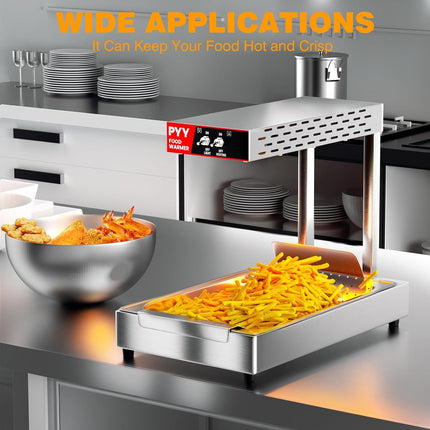 PYY French Fry Warmer - Food Heat Lamp for Chips Commercial Heat Light Free, 450
