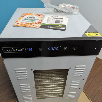 NutriChef Extra Large Food Dehydrator, 16 Stainless Steel Shelves, 1500W Electric Food Dryer for Jerky & Fruit