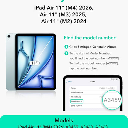 ESR 2 Pack Paper-Feel Screen Protectors for iPad Air 11 Inch M4/M3/M2 (8th/7th/6