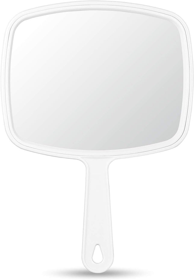 OMIRO Hand Mirror, Handheld Mirror with Handle, American White