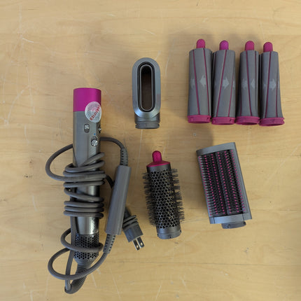 Dyson Airwrap Styler Complete Multi-Styler and Curling Tool, Iron/Fuchsia, 7 Attachments (No Firm Brush)