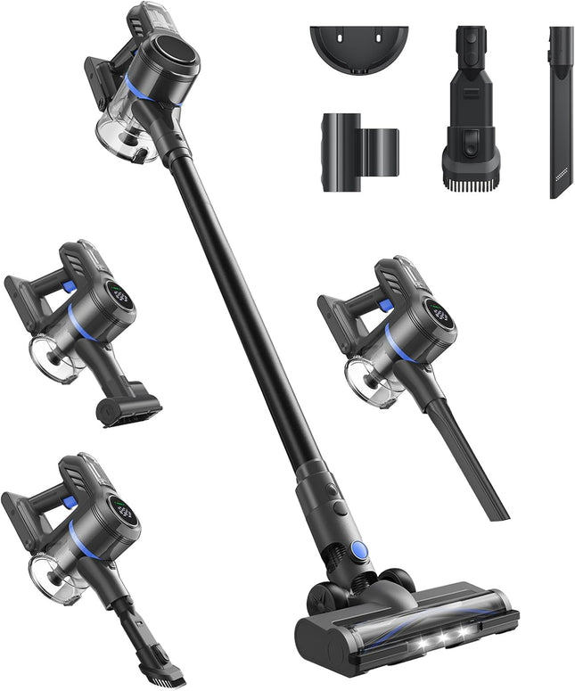 DREAME J30-W Cordless Stick Vacuum, 450W Suction, 65 Min Runtime, LED Display