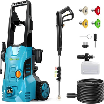 GREENER Electric Pressure Washer, 4500 PSI High Pressure Washer with 50ft Outlet