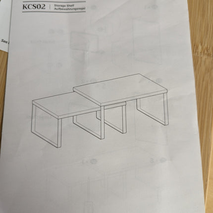 SONGMICS Cabinet Organizer Shelf, Set of 2 Kitchen Counter Shelves, Kitchen Stor