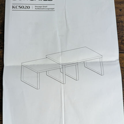 SONGMICS Cabinet Organizer Shelf, Set of 2 Kitchen Counter Shelves, Kitchen Stor