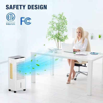 Grelife Portable Evaporative Air Cooler, 3-IN-1 Air Cooler with Fan & Humidifier
