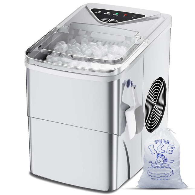 Ice Maker, Self-Cleaning Ice Machine Countertop, 26lbs in 24 Hrs Counter top Ice