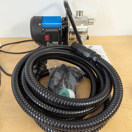 FLUENTPOWER 1HP Portable Garden Transfer Pump, 900 GPH Electric Sprinkler Booster with 13 ft Suction Hose Kit
