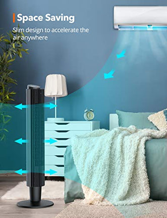 NO REMOTE Tower Fan for Bedroom, 42'' Height Adjustable Cooling fan, 5 Speeds, S