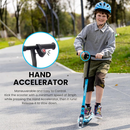 AERO iSporter Kids Electric Scooter for Boys and Girls Ages 6-12 or 8-12, with H