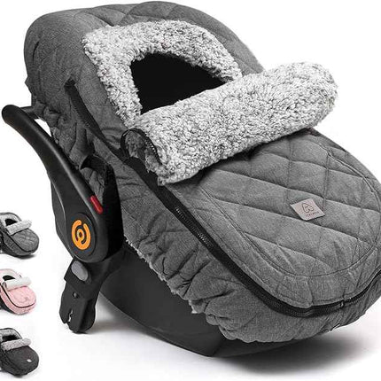ACRABROS Car Seat Cover Baby: Winter Infant Carseat Canopy for Boy Girl Newborn,