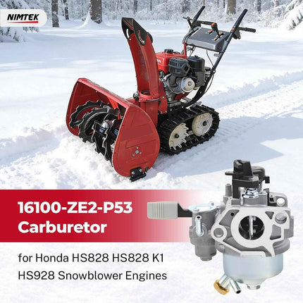 NIMTEK 16100-ZE2-P53 Carburetor Kit for Honda HS828 HS828 K1 HS928 Snowblower En