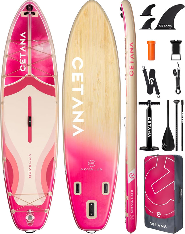CETANA 11 ft 6 in x 35 in Extra Wide Stand Up Paddle Board for Adults & Youth, 400 lb Capacity Inflatable SUP with Pump