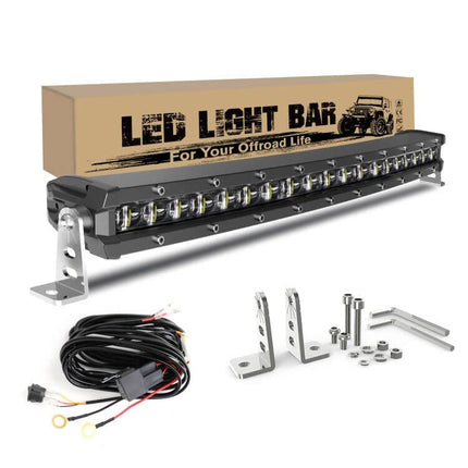 COLIGHT 20 inch LED Light Bar Curved Single Row 6D Projector Lens Spot Flood Com